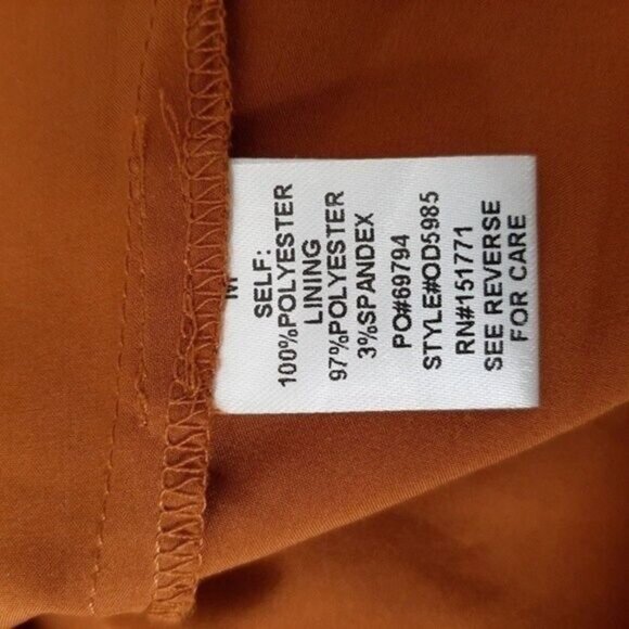 GILLI / Flowy Lightweight Surplice Floral Dress w/ Tie Belt Tan Brown Sz M - Picture 9 of 12